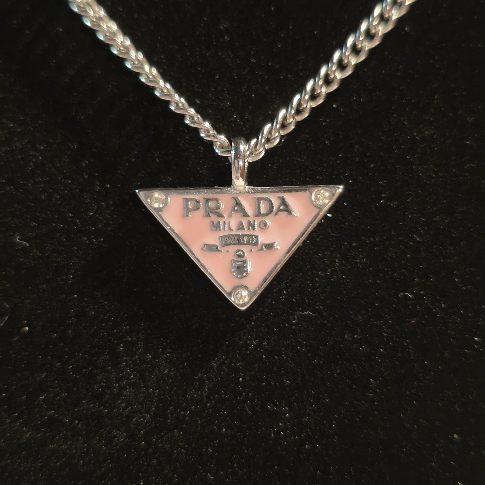 USED...Prada Pink and Silver Necklace